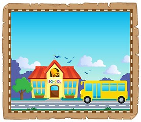 Image showing Parchment with school bus 5