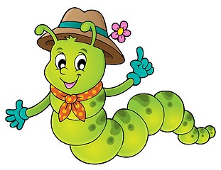 Image showing Happy caterpillar theme image 1