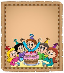 Image showing Kids party topic parchment 1