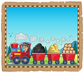 Image showing Train with various materials parchment 1