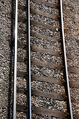 Image showing train rails closeup