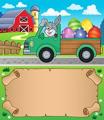 Image showing Small parchment and Easter truck