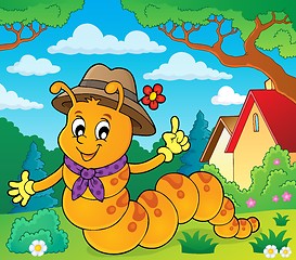 Image showing Happy caterpillar theme image 2