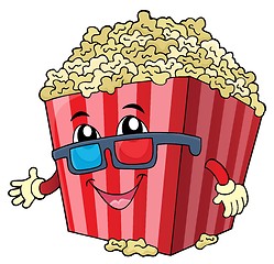 Image showing Stylized popcorn theme image 1