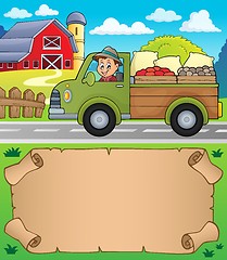 Image showing Small parchment and farm truck