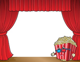 Image showing Stylized popcorn theme image 2