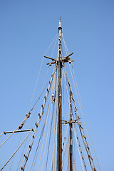 Image showing antique sail and ropes