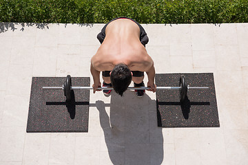 Image showing man doing morning exercises