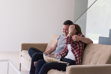 Image showing young handsome couple enjoying free time