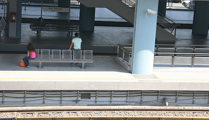 Image showing waiting for the train