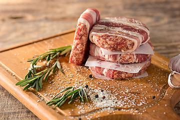 Image showing The meat steak on kitchen