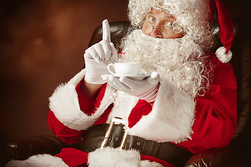 Image showing Portrait of Man in Santa Claus Costume