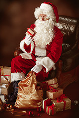 Image showing Portrait of Man in Santa Claus Costume