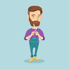 Image showing Young man quitting smoking vector illustration.