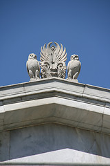 Image showing owl statues