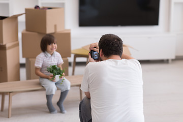 Image showing Photoshooting with kid model