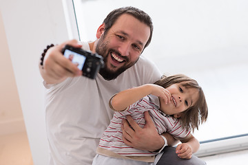 Image showing selfie father and son