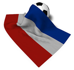 Image showing soccer ball and flag of schleswig-holstein