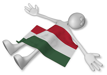 Image showing dead cartoon guy and flag of hungary