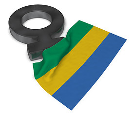 Image showing female symbol and flag of gabon