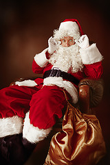 Image showing Portrait of Man in Santa Claus Costume