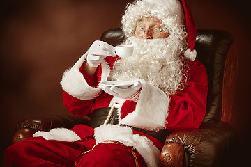 Image showing Portrait of Man in Santa Claus Costume