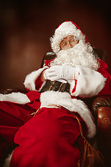 Image showing Portrait of Man in Santa Claus Costume