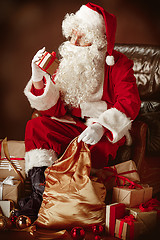 Image showing Portrait of Man in Santa Claus Costume