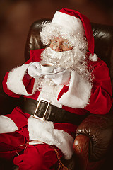 Image showing Portrait of Man in Santa Claus Costume