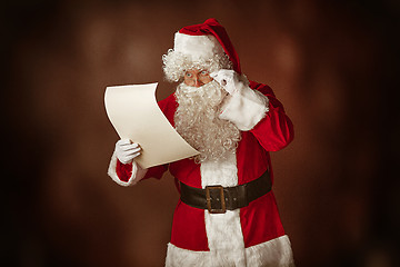 Image showing Portrait of Man in Santa Claus Costume