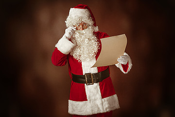 Image showing Portrait of Man in Santa Claus Costume