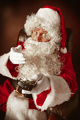 Image showing Portrait of Man in Santa Claus Costume