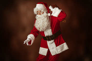 Image showing Portrait of Man in Santa Claus Costume