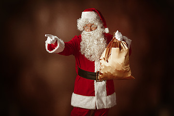 Image showing Portrait of Man in Santa Claus Costume