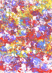 Image showing Multi-coloured abstract textured paint marks