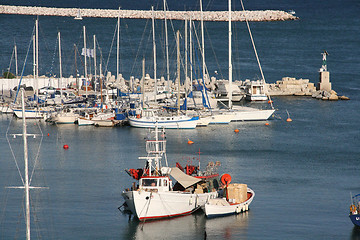 Image showing fishing boats in marina