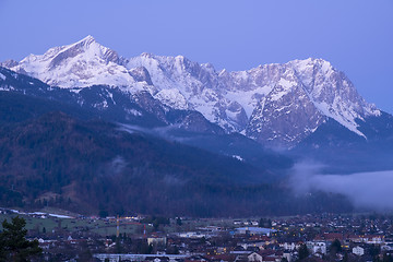 Image showing View to Garmisch-Partenkirchen in the morning