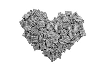 Image showing Malted wheat biscuits breakfast cereal heart