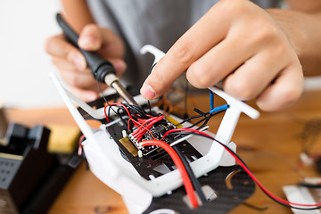 Image showing Welding on flying drone