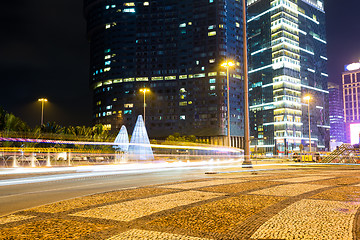 Image showing Macau city and traffic trail