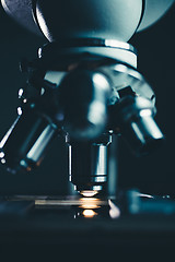 Image showing Close-up shot of microscope