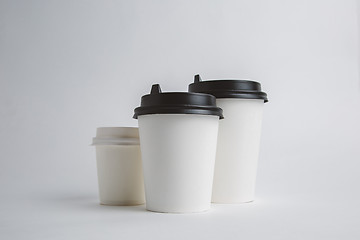 Image showing Paper cup with cap