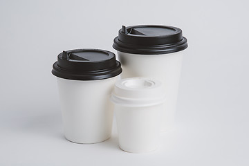 Image showing Paper cup with cap