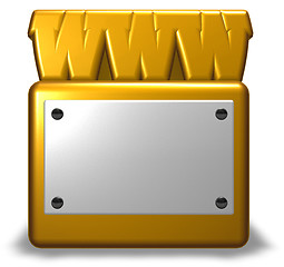 Image showing golden www