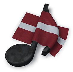 Image showing music note symbol and flag of latvia