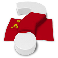 Image showing question mark and flag of the soviet union