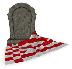 Image showing gravestone and flag of bremen