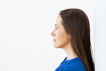 Image showing face of happy smiling middle aged woman