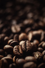 Image showing Closeup of coffee beans