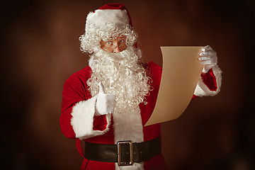 Image showing Portrait of Man in Santa Claus Costume